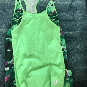 Athletic workout racerback tank top. Breathable.